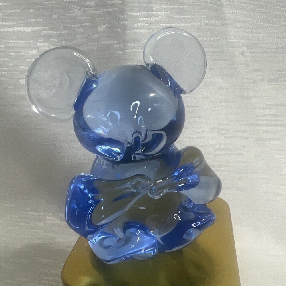 Koala Bear Paperweight Blue Glass US Commerative Fine Art Gallery 3"h‎ Figurine